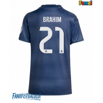 Real Madrid Brahim Diaz #21 Tricou Fotbal Replică 2025-26 Femei Deplasare